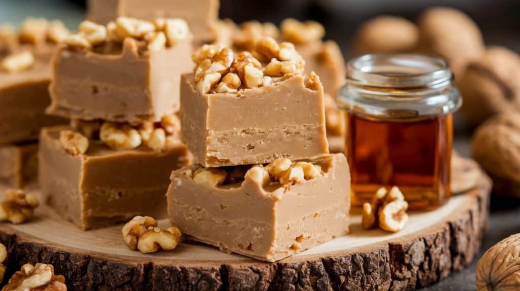 No-Bake Maple Walnut Fudge