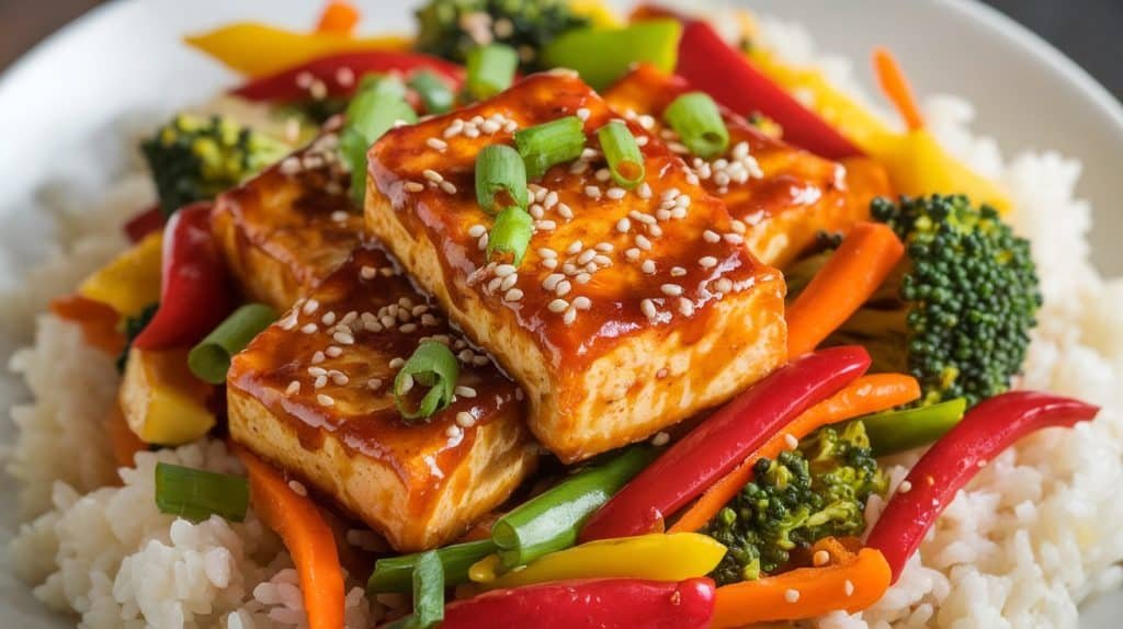 Crispy Honey Garlic Tofu (Vegetarian)