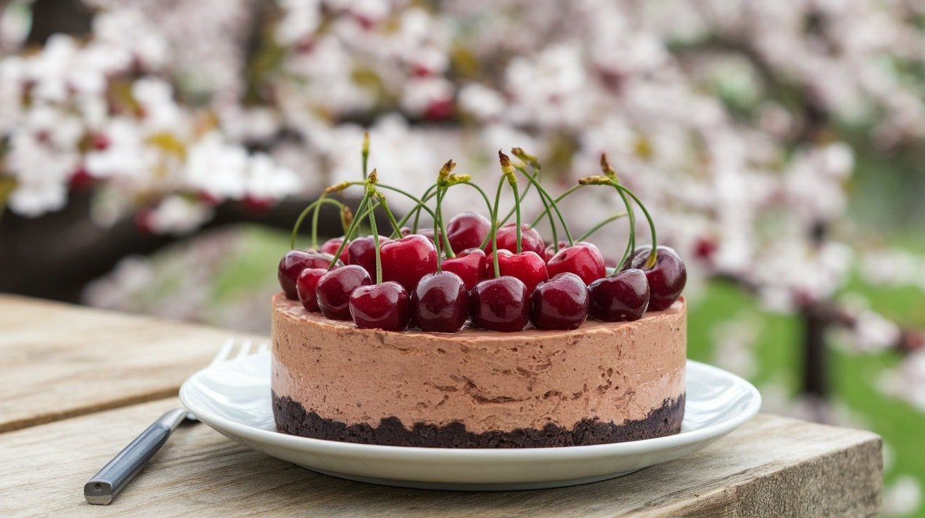 Delightful No-Bake Cherry Chocolate Cheesecake - Courtneys World