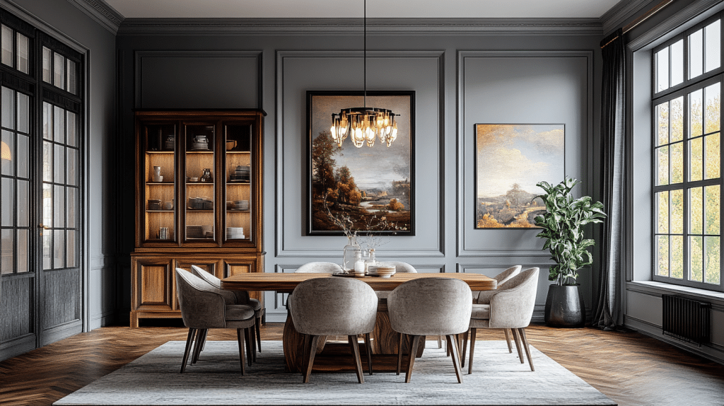 modern vintage dining room