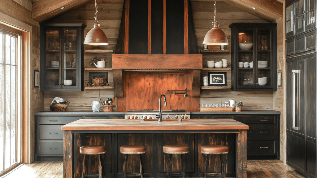 old cabin interior kitchen
