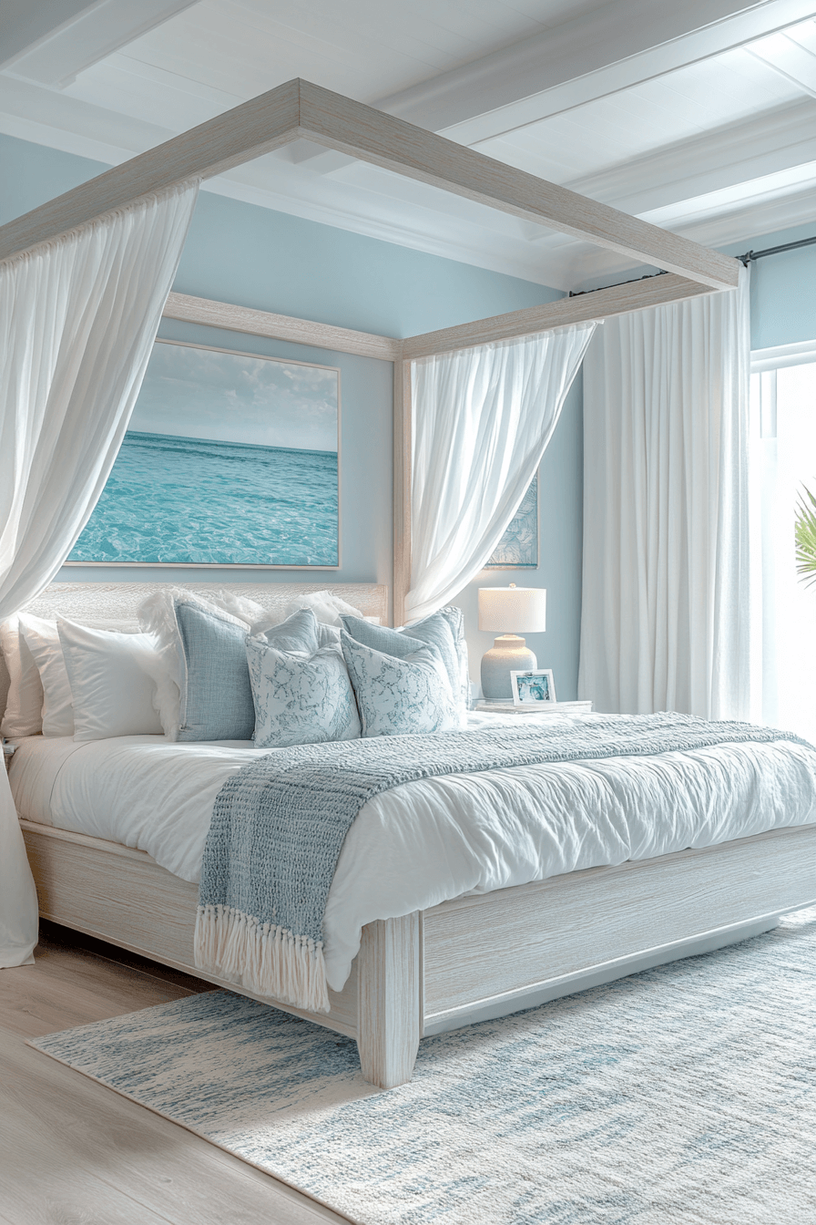 29 Coastal Master Bed Ideas That Reflect the Beauty of the Shoreline 10 coastal master bed