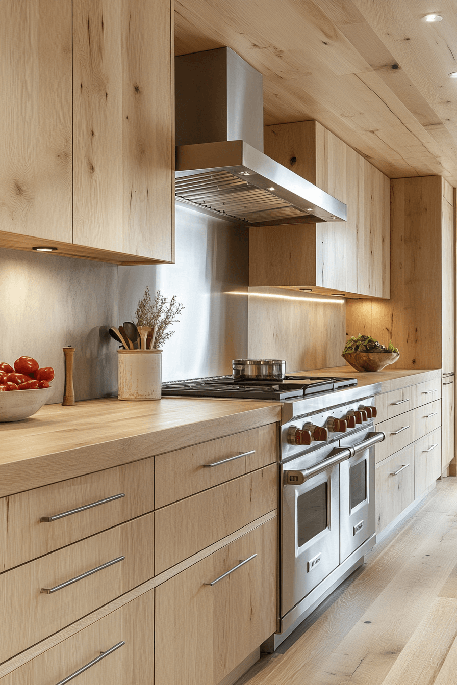 29 Light Wood Kitchen Cabinets to Brighten Up Your Cooking Space 11 light wood kitchen cabinets