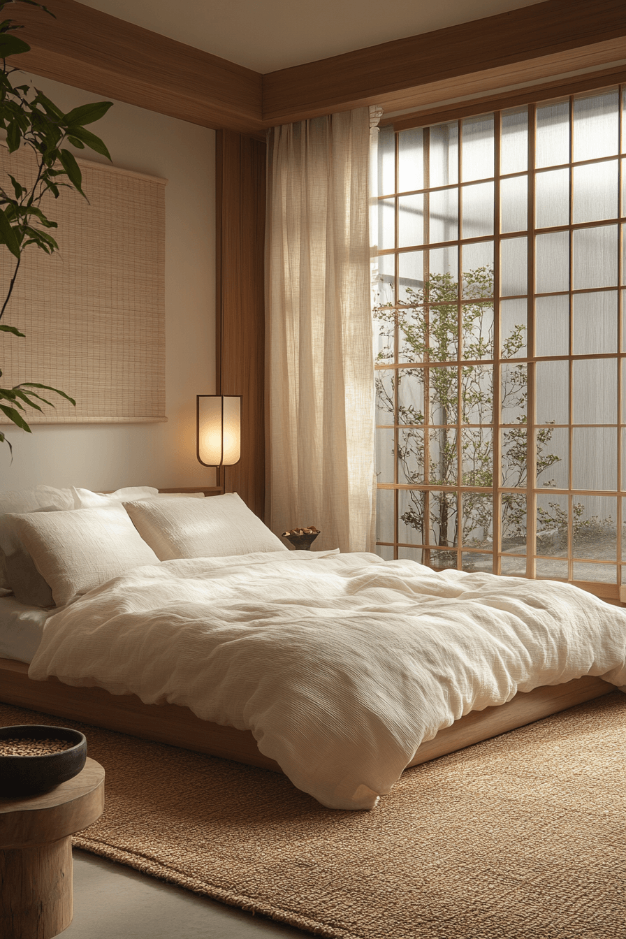 29 Japandi Bedroom Ideas to Create a Peaceful Sleep Sanctuary 11 japandi bedroom