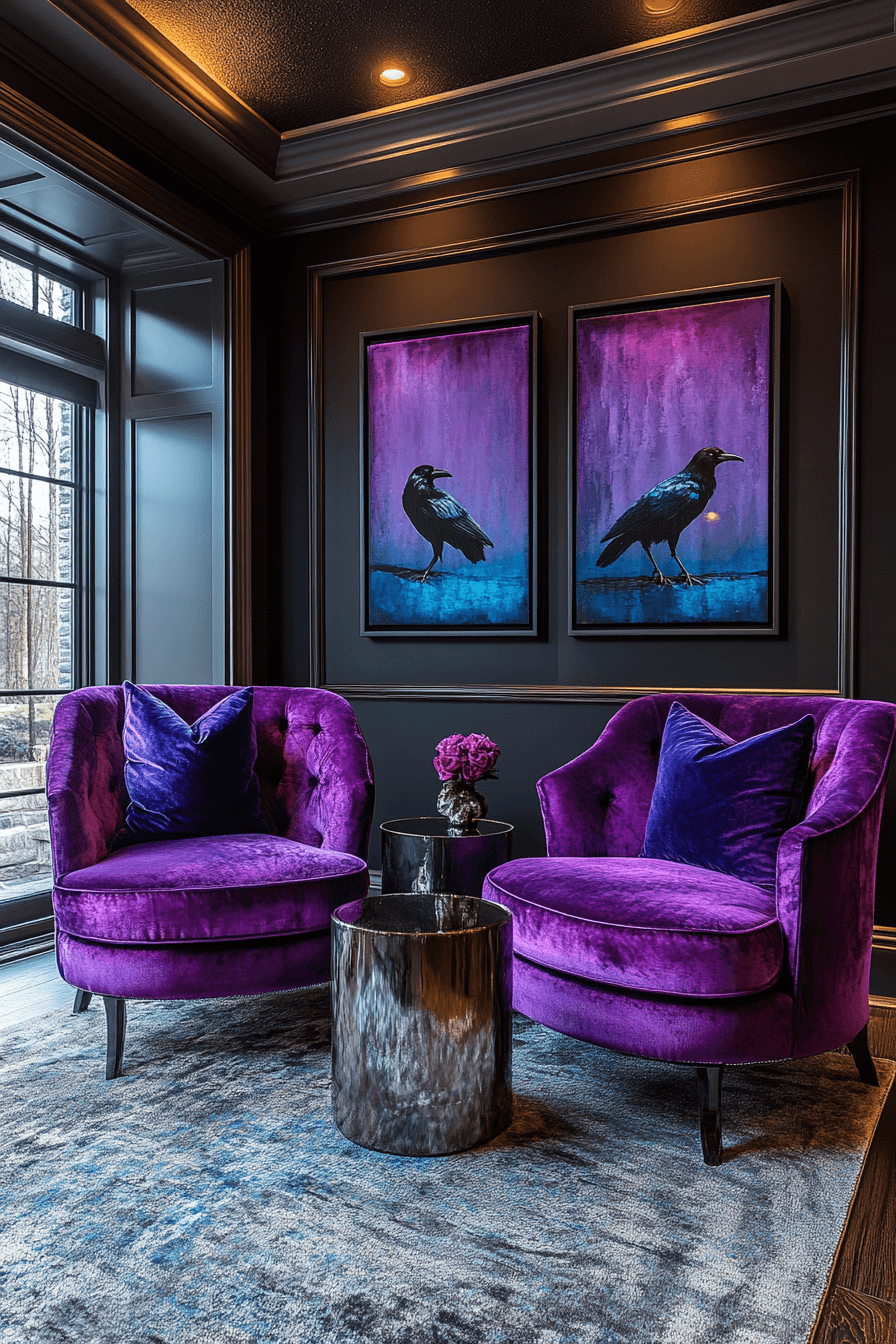 29 Whimsigoth Living Room Ideas to Embrace Soft Shadows and Vintage Vibes 11 whimsigoth living room