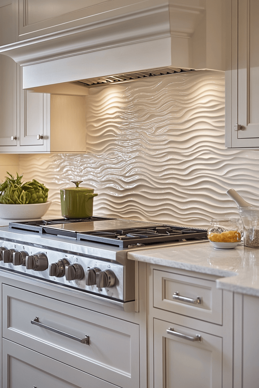kitchen backsplash with white cabinets