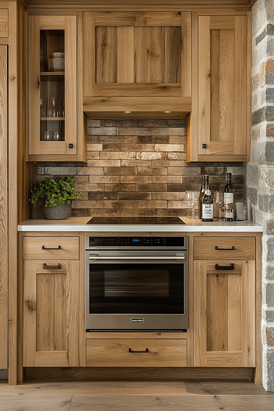 natural wood kitchen cabinets