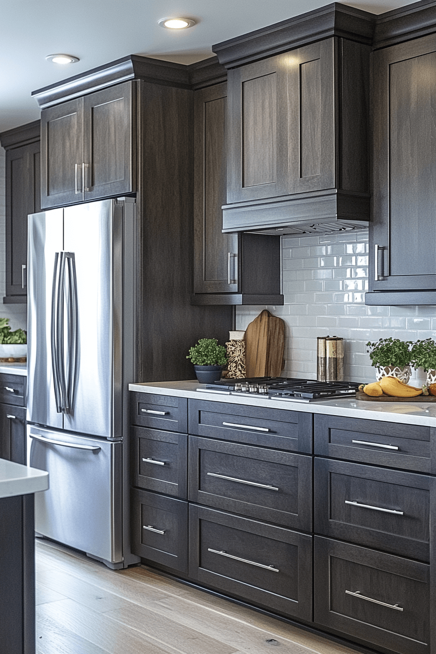 29 Dark Wood Kitchen Cabinets for a Distinguished and Elegant Kitchen 12 dark wood kitchen cabinets