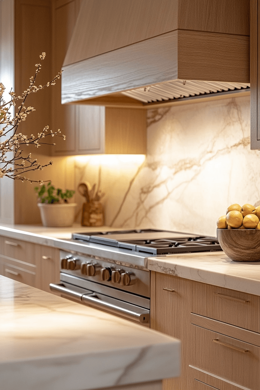 natural wood kitchen cabinets