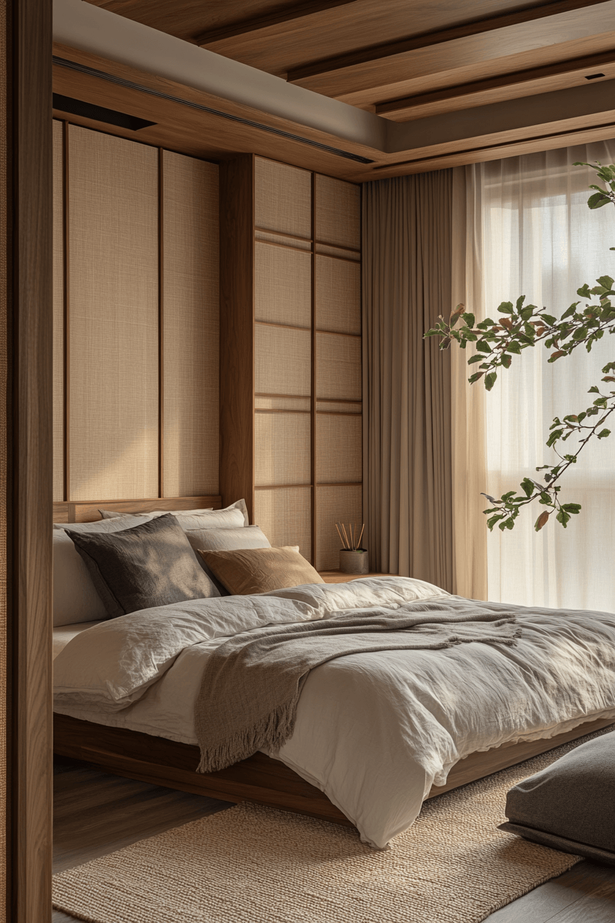 29 Japandi Bedroom Ideas to Create a Peaceful Sleep Sanctuary 13 japandi bedroom