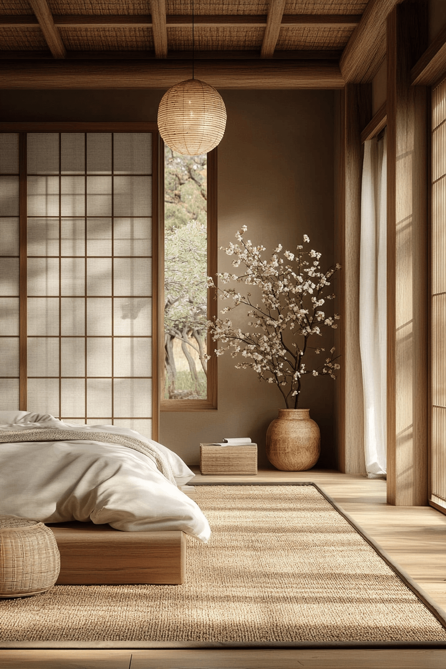 29 Japandi Bedroom Ideas to Create a Peaceful Sleep Sanctuary 14 japandi bedroom