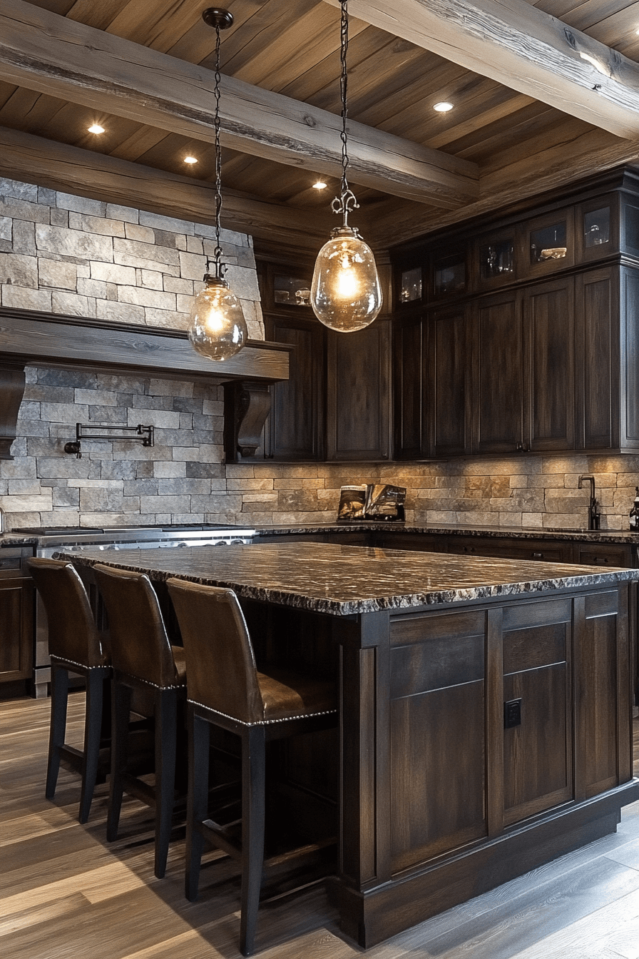 29 Dark Wood Kitchen Cabinets for a Distinguished and Elegant Kitchen 15 dark wood kitchen cabinets