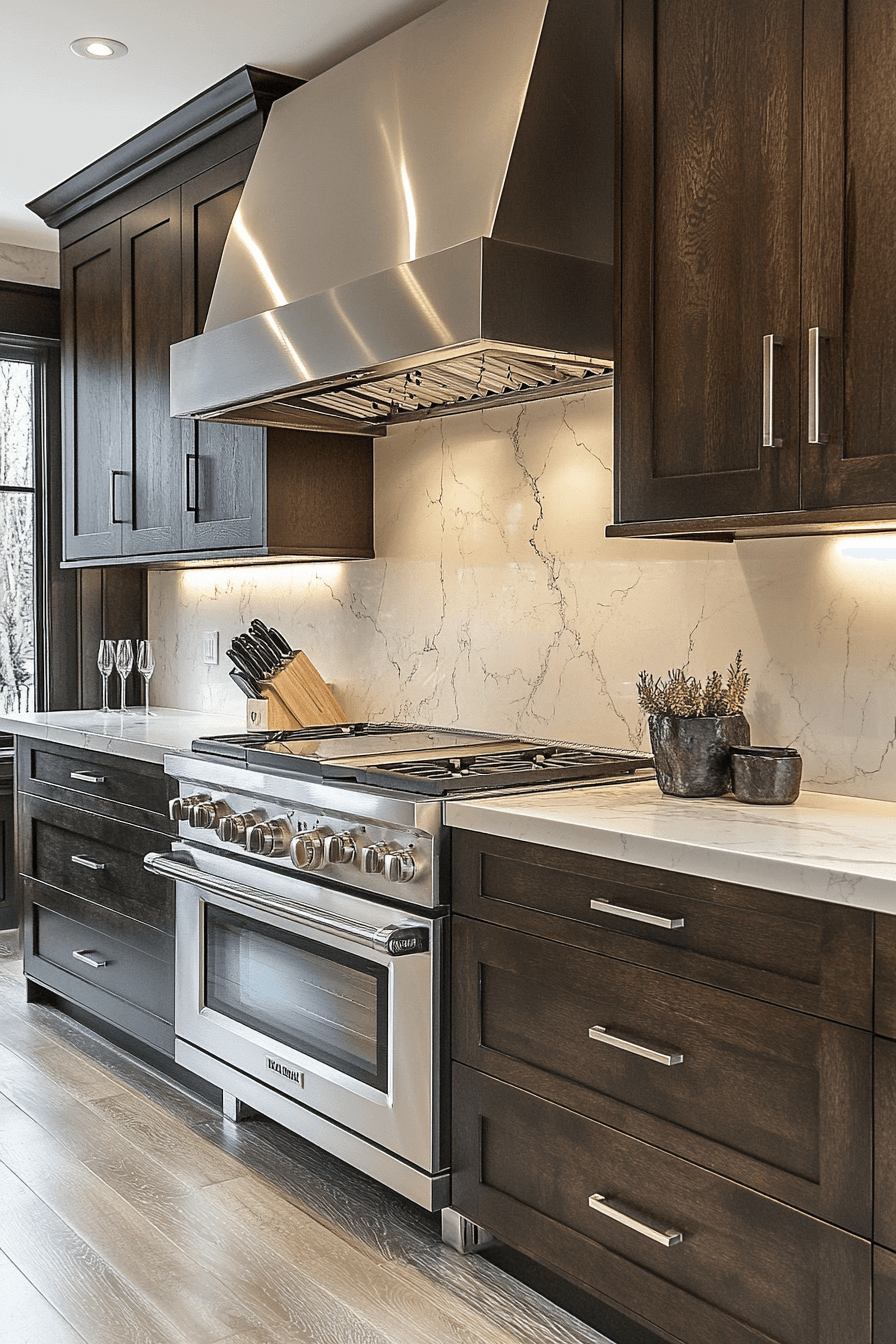 29 Brown Cabinets Kitchen Ideas to Enhance Your Home’s Coziness 15 brown cabinets kitchen