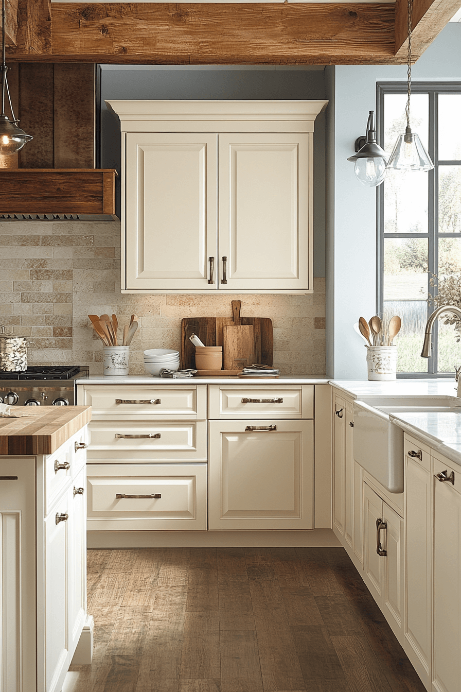 off white kitchen cabinets