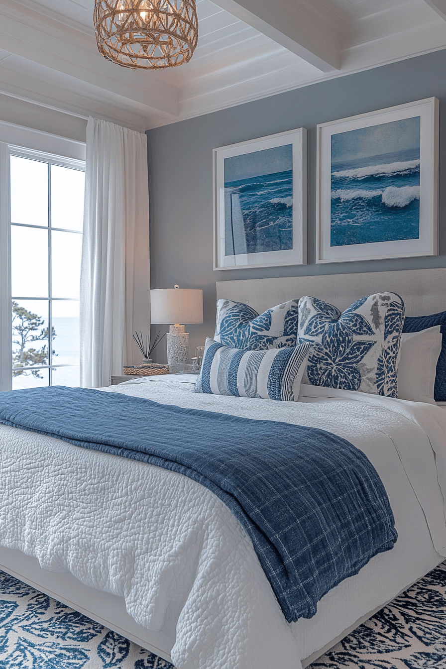 29 Coastal Master Bed Ideas That Reflect the Beauty of the Shoreline 16 coastal master bed