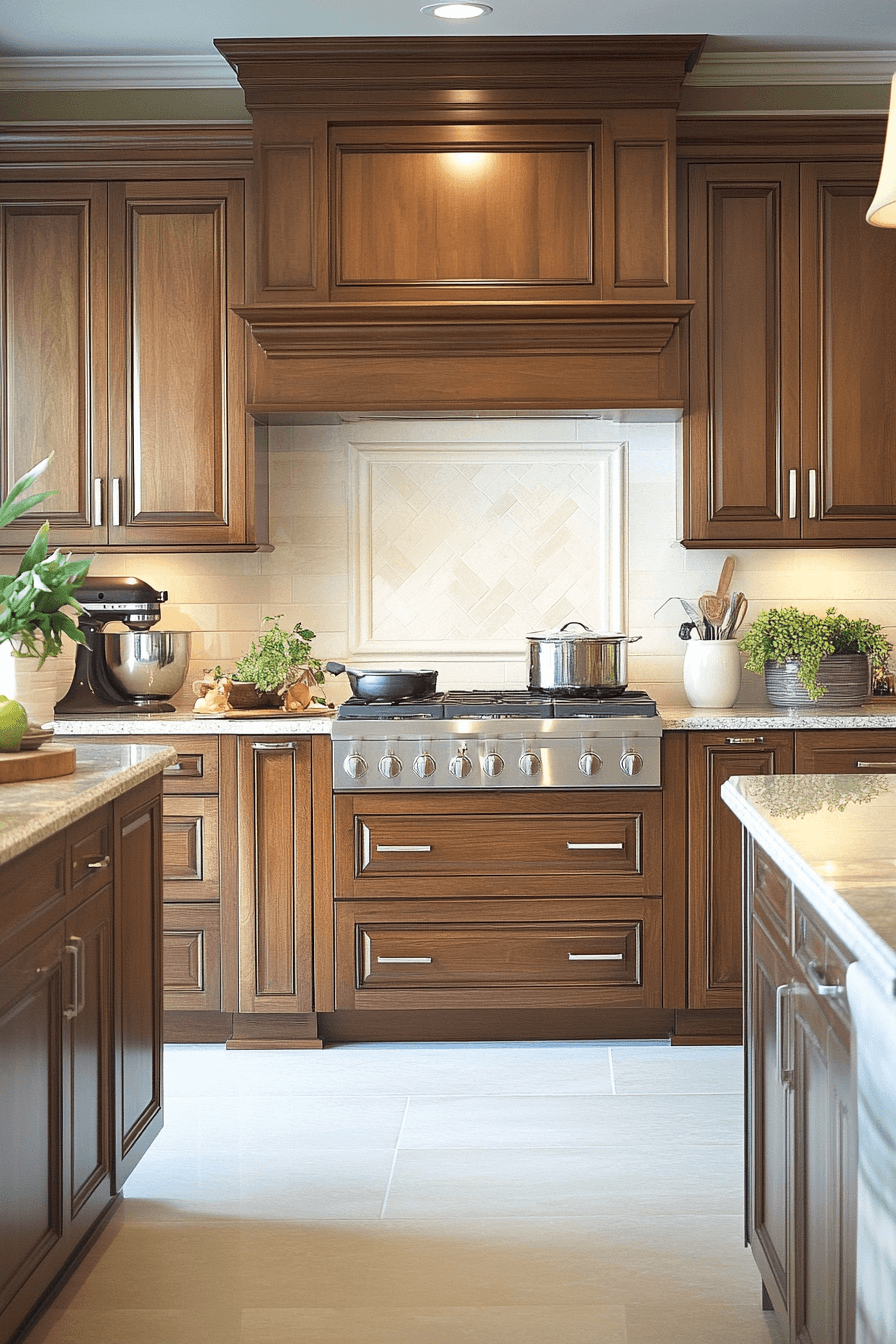29 Brown Cabinets Kitchen Ideas to Enhance Your Home’s Coziness 16 brown cabinets kitchen