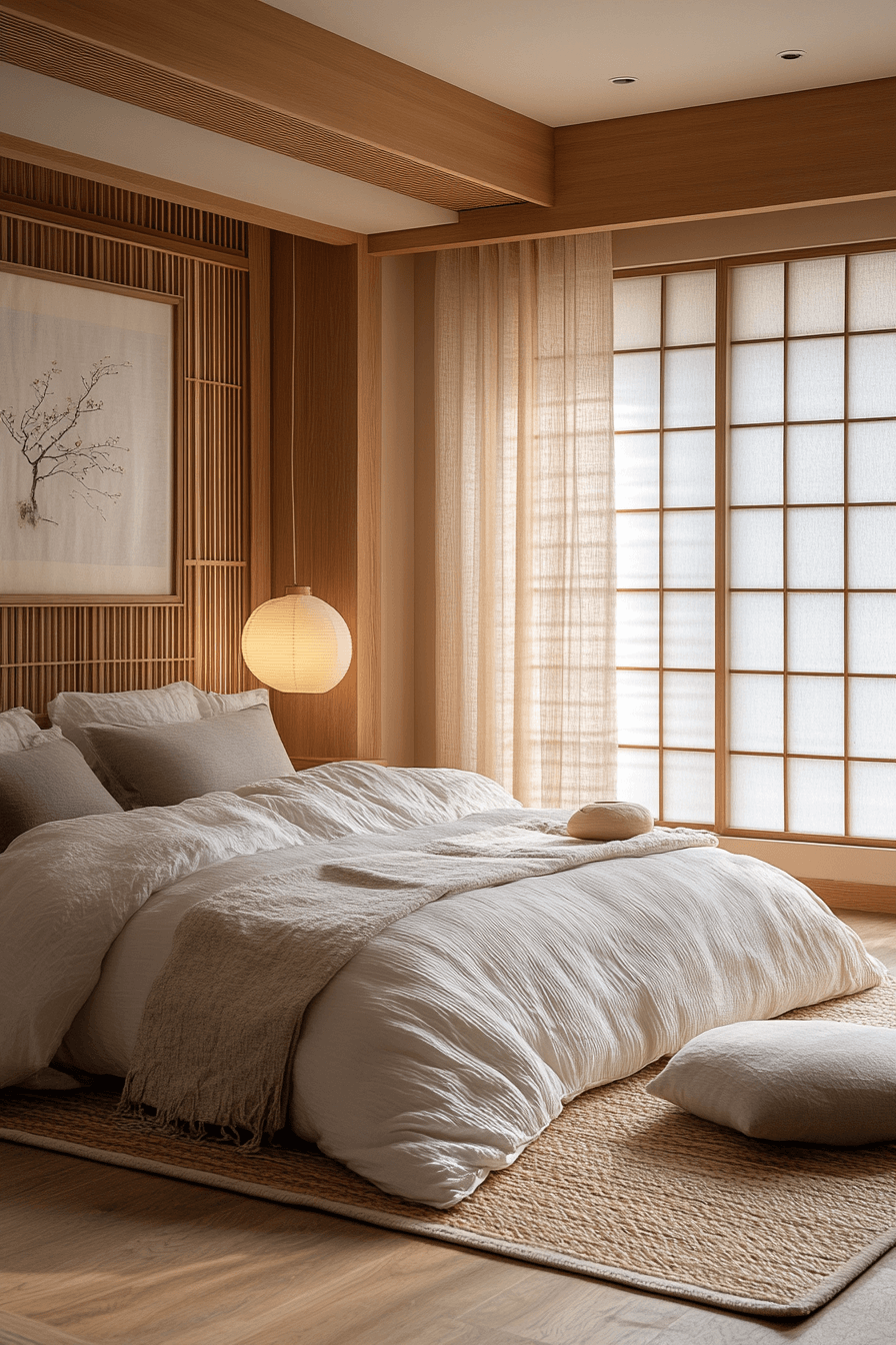29 Japandi Bedroom Ideas to Create a Peaceful Sleep Sanctuary 17 japandi bedroom
