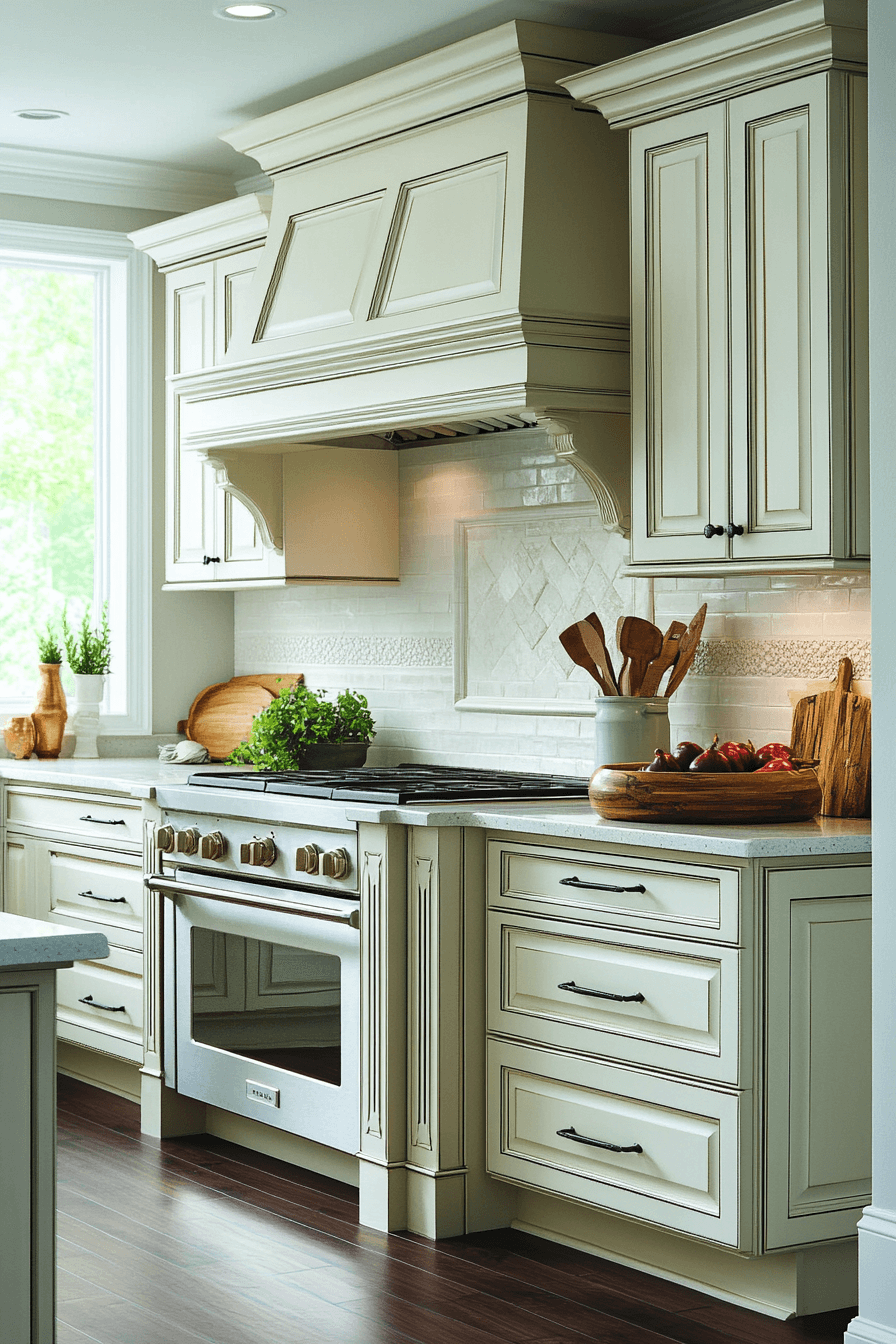 antique white kitchen cabinets