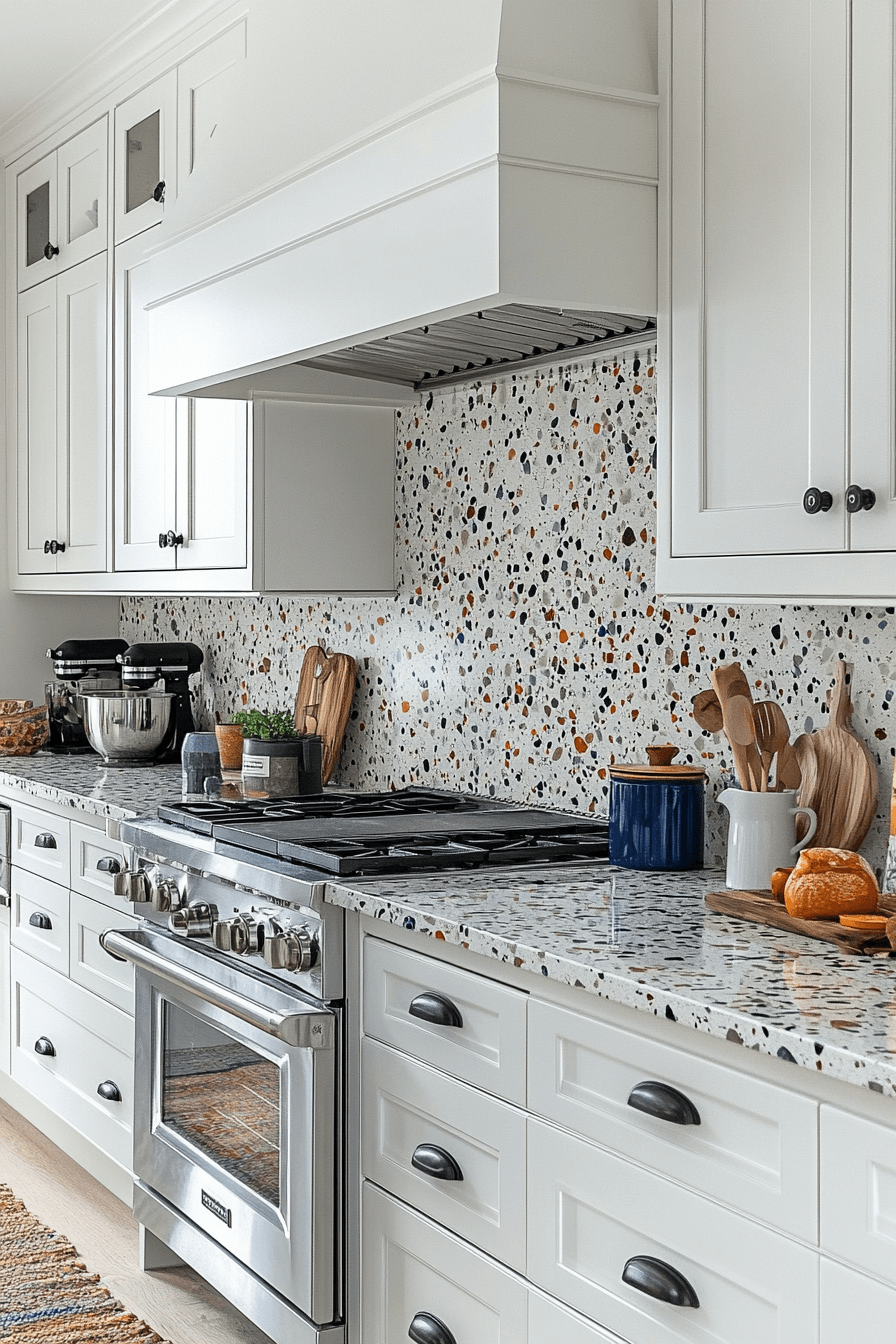 kitchen backsplash with white cabinets