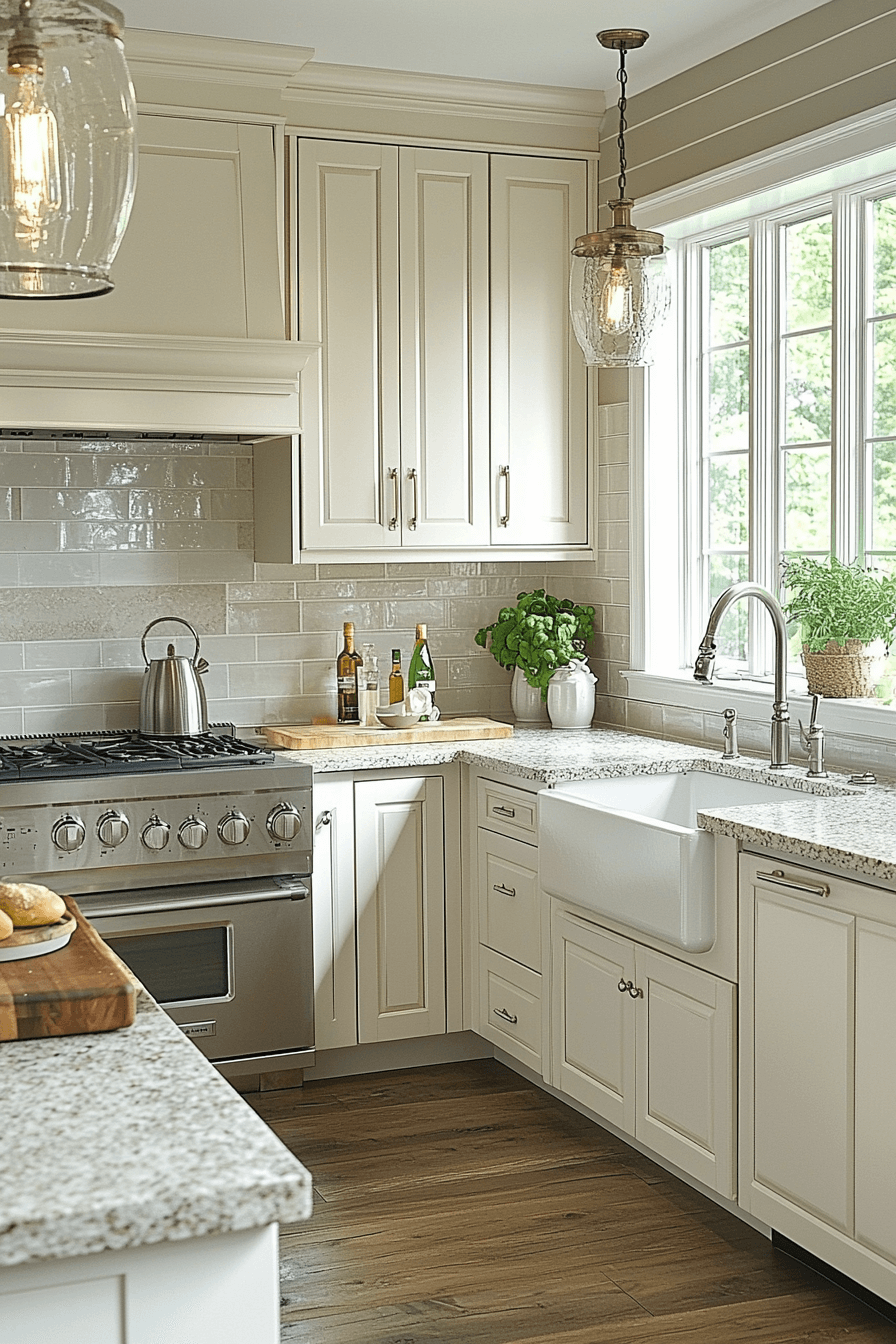 off white kitchen cabinets