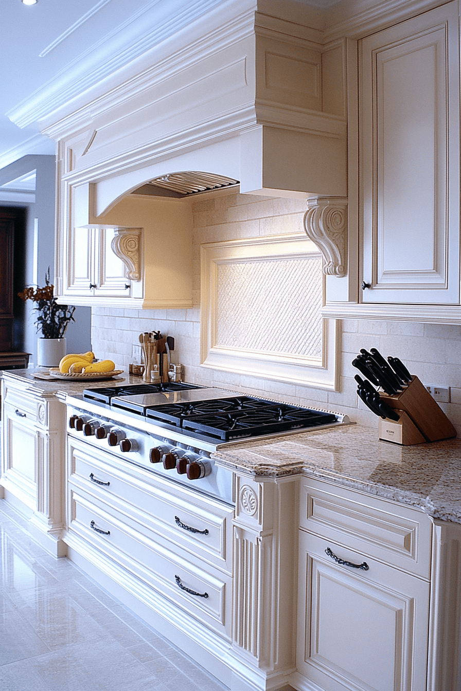 cream kitchen cabinets