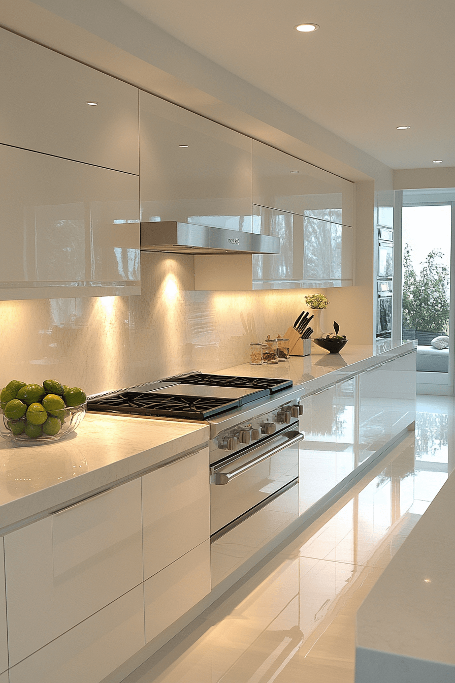 kitchen backsplash with white cabinets