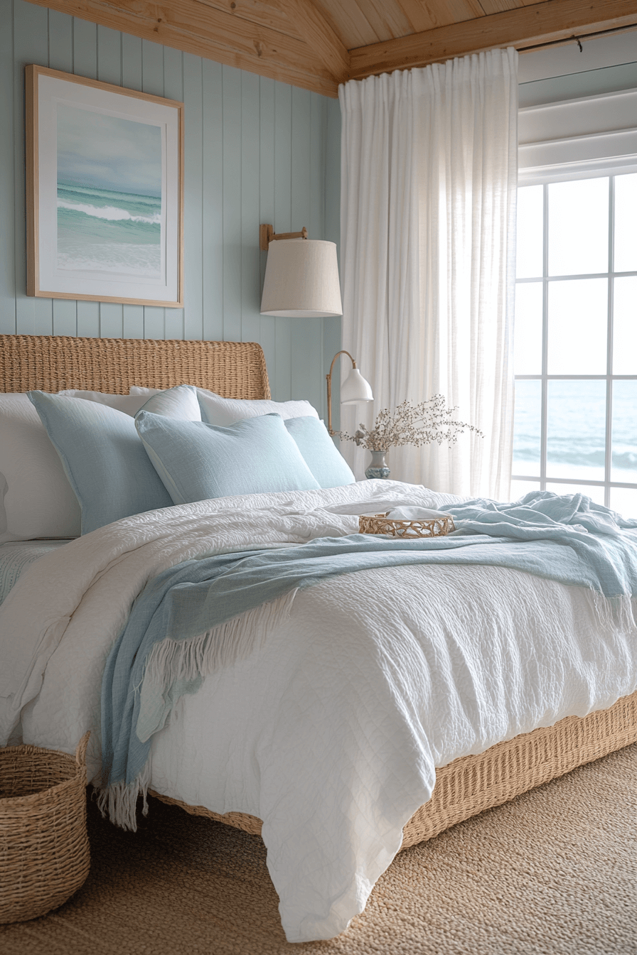 29 Coastal Master Bed Ideas That Reflect the Beauty of the Shoreline 2 coastal master bed