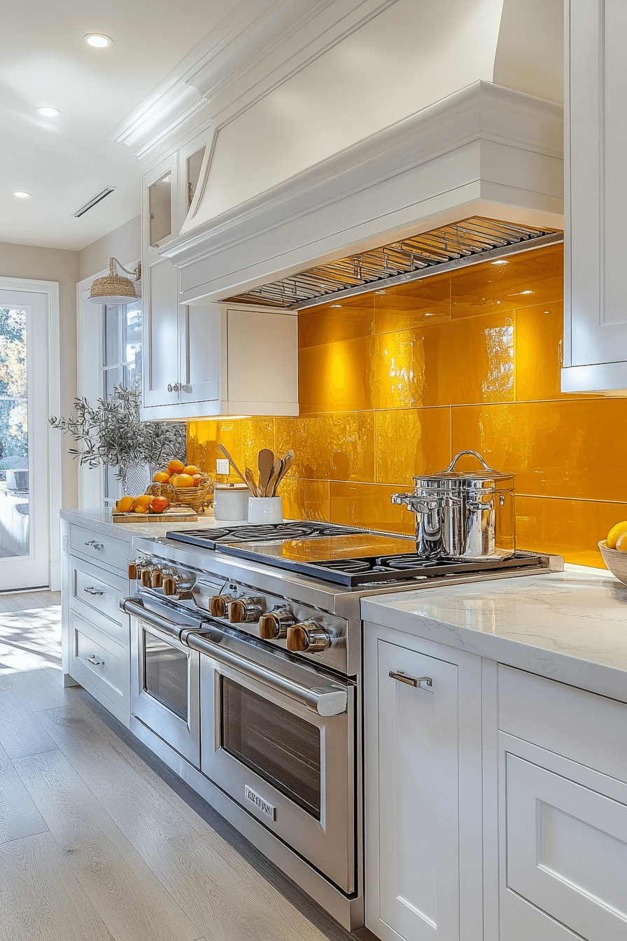 kitchen backsplash with white cabinets