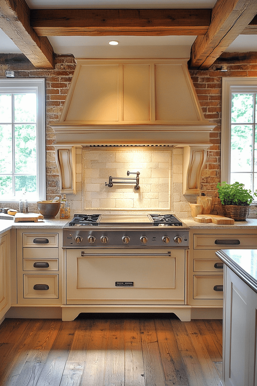 beige kitchen cabinets