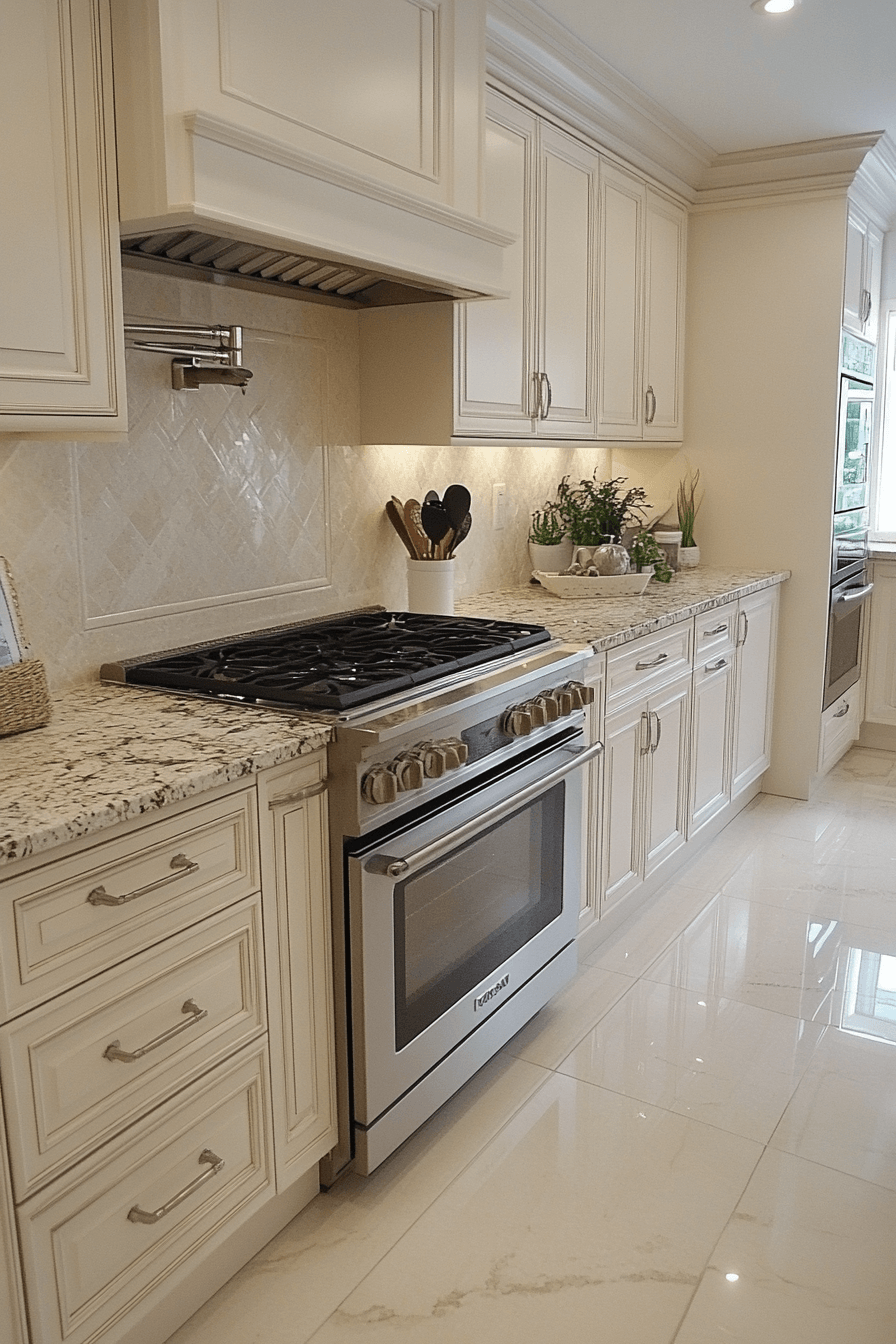 antique white kitchen cabinets