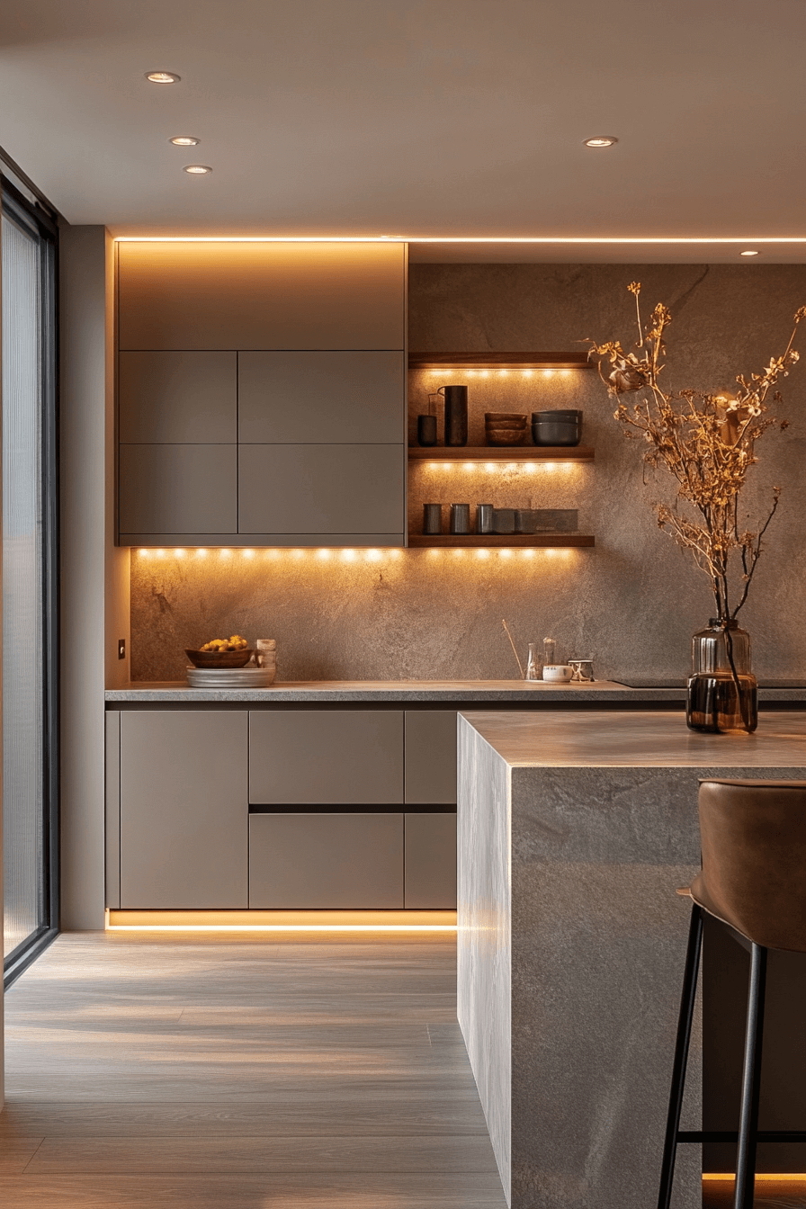 29 Greige Kitchen Cabinets That Bring Light and Airiness 21 greige kitchen cabinets