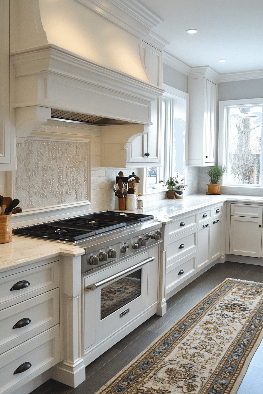 antique white kitchen cabinets