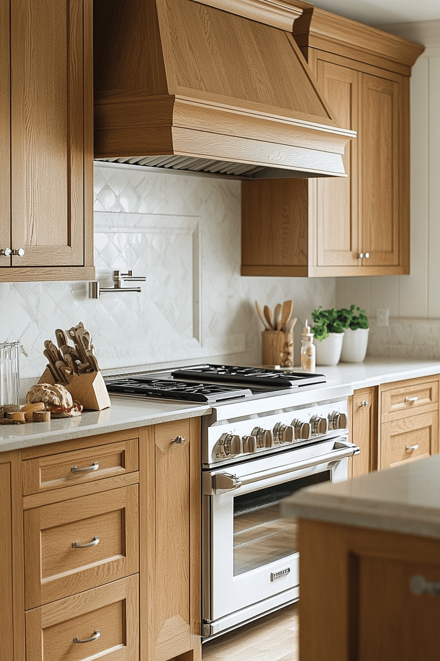 honey oak kitchen cabinets