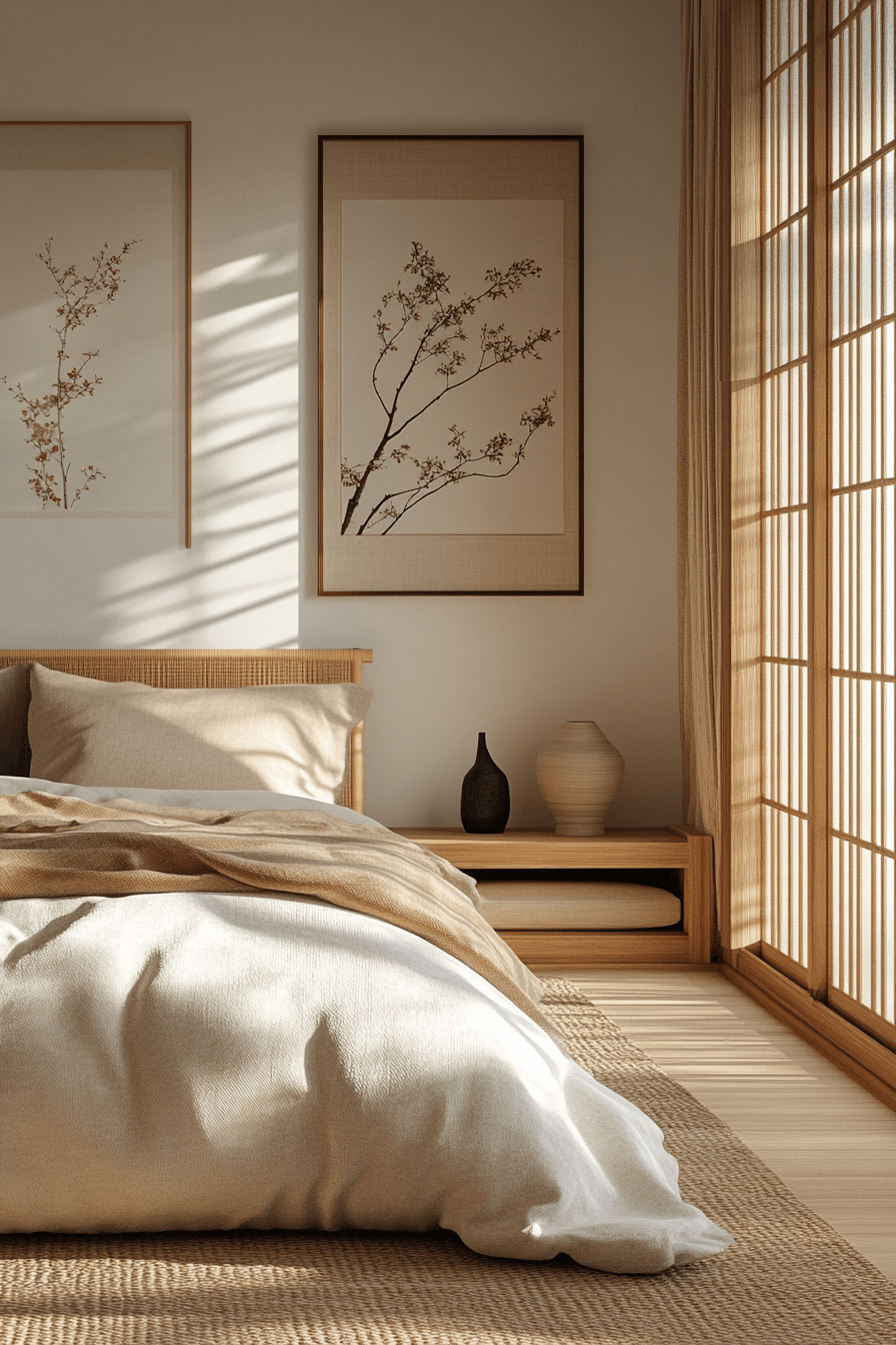 29 Japandi Bedroom Ideas to Create a Peaceful Sleep Sanctuary 21 japandi bedroom