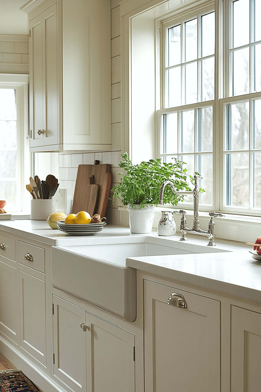 off white kitchen cabinets