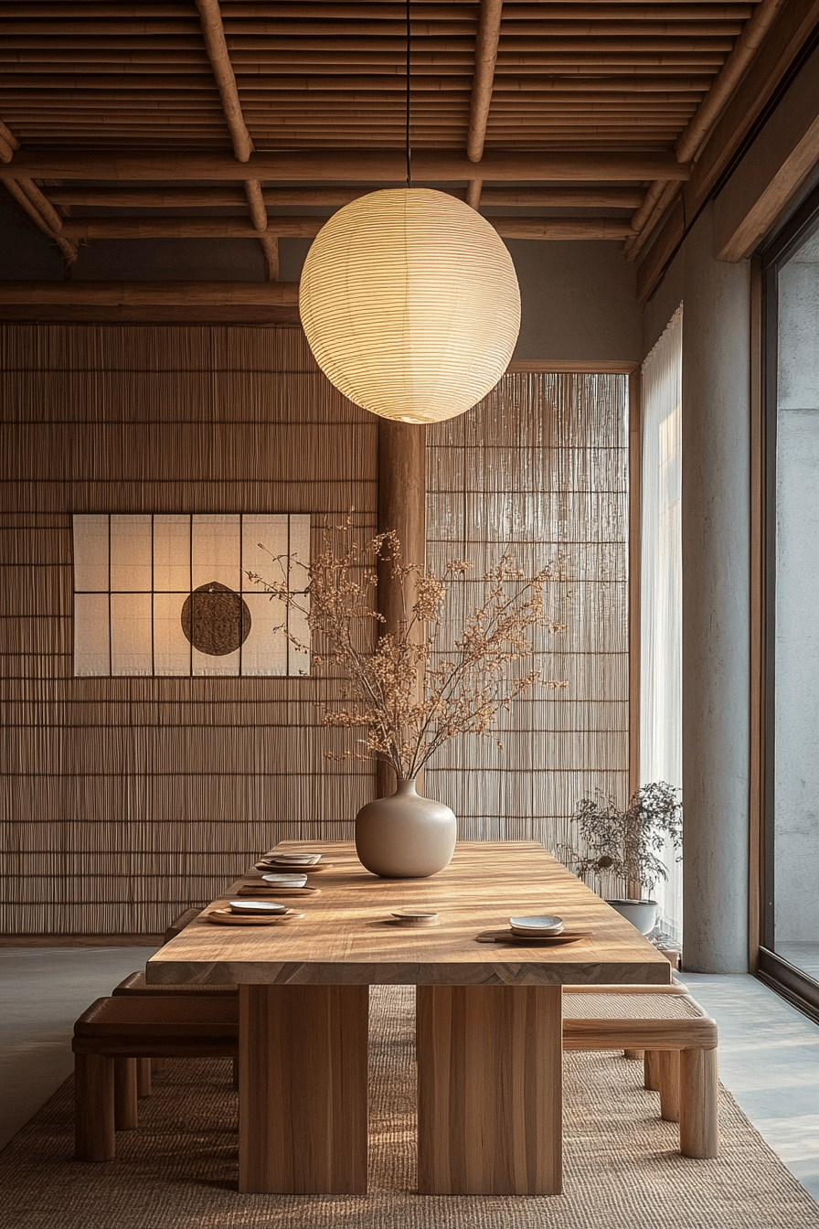 29 Japandi Dining Room Ideas for a Chic and Tranquil Space 22 japandi dining room