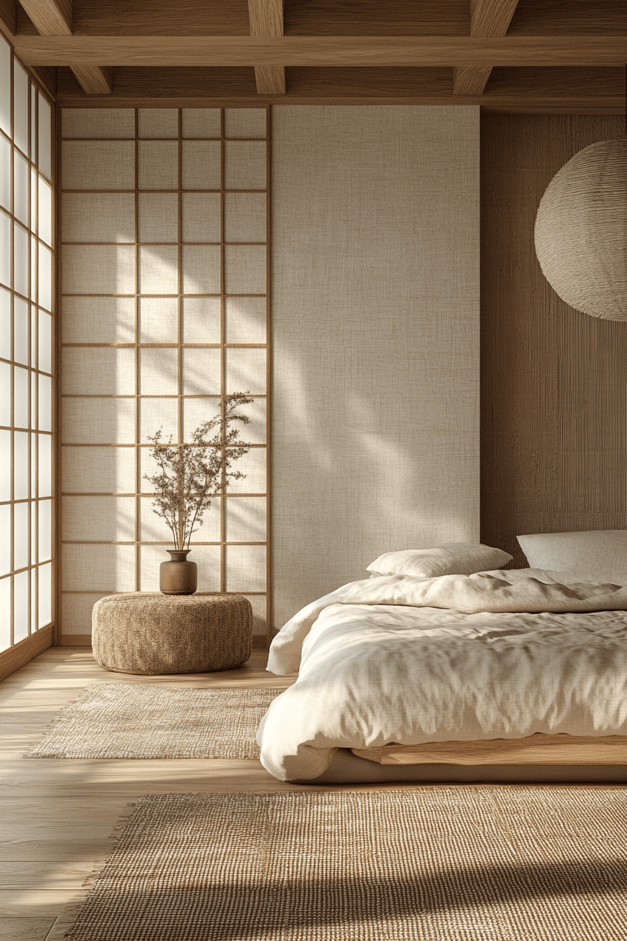 29 Japandi Bedroom Ideas to Create a Peaceful Sleep Sanctuary 22 japandi bedroom