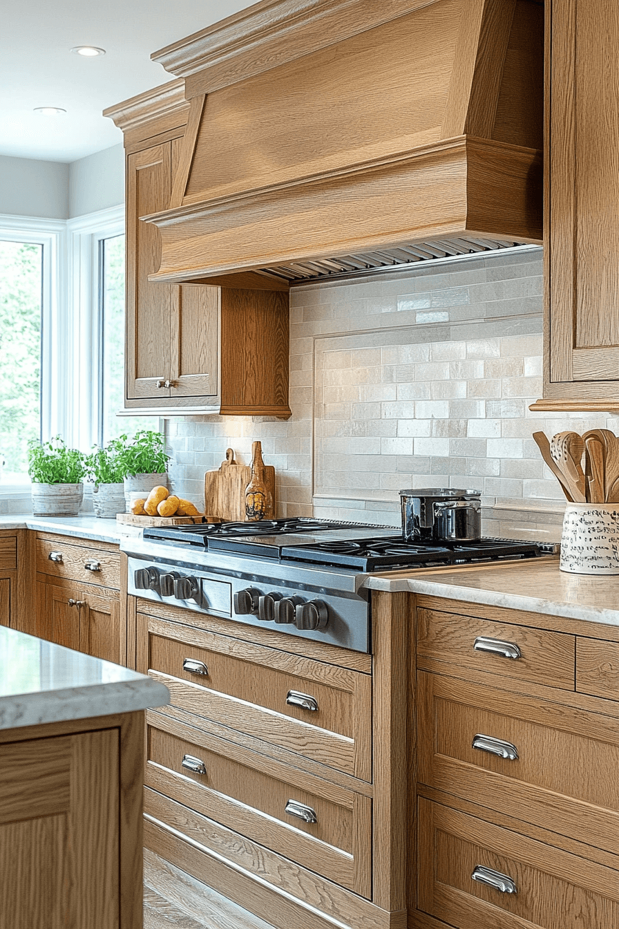 honey oak kitchen cabinets