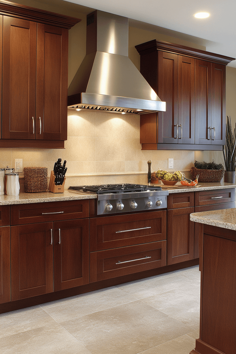 29 Brown Cabinets Kitchen Ideas to Enhance Your Home’s Coziness 22 brown cabinets kitchen