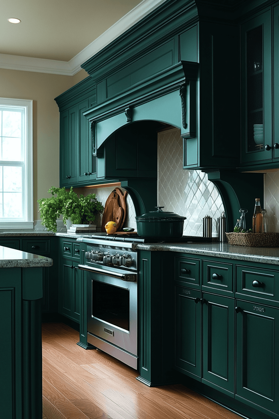 29 Dark Green Kitchen Cabinets for a Deeply Elegant Look 23 dark green kitchen cabinets
