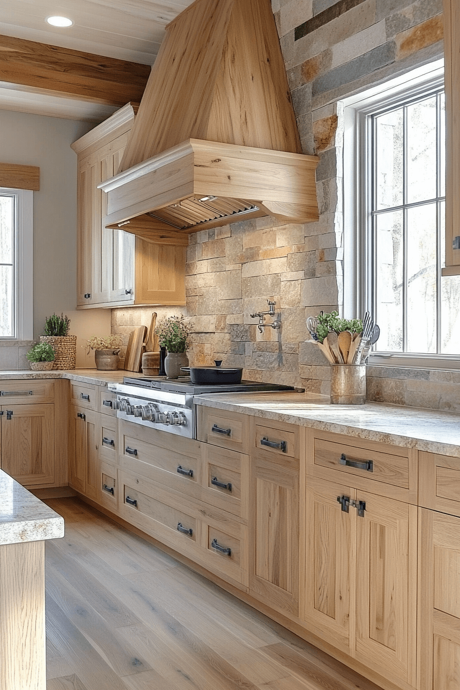 29 Light Wood Kitchen Cabinets to Brighten Up Your Cooking Space 23 light wood kitchen cabinets