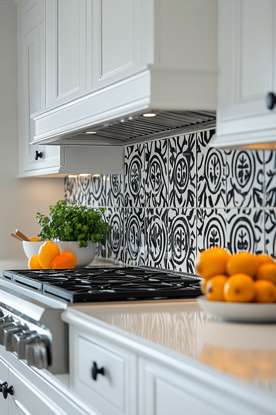 kitchen backsplash with white cabinets