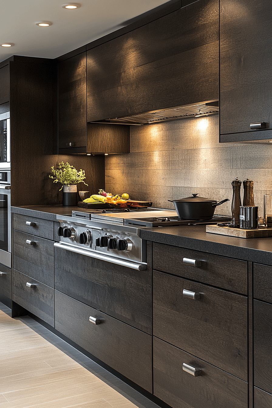 29 Dark Wood Kitchen Cabinets for a Distinguished and Elegant Kitchen 24 dark wood kitchen cabinets