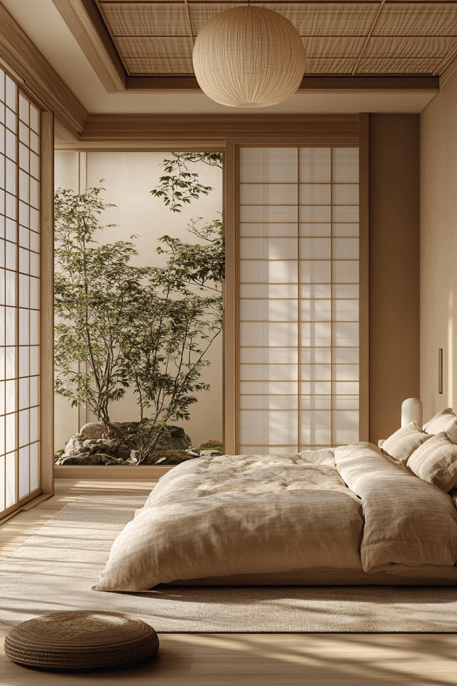 29 Japandi Bedroom Ideas to Create a Peaceful Sleep Sanctuary 24 japandi bedroom
