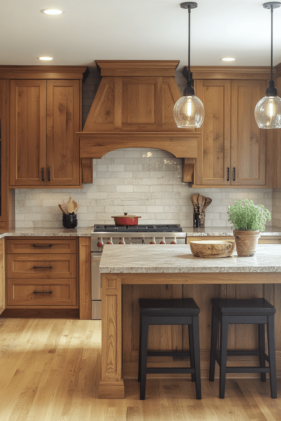 29 Brown Cabinets Kitchen Ideas to Enhance Your Home’s Coziness 26 brown cabinets kitchen