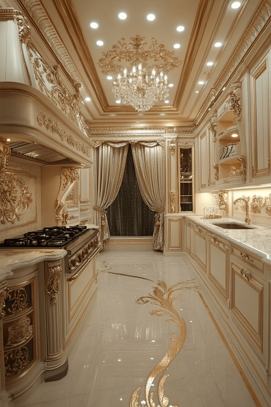 beige kitchen cabinets