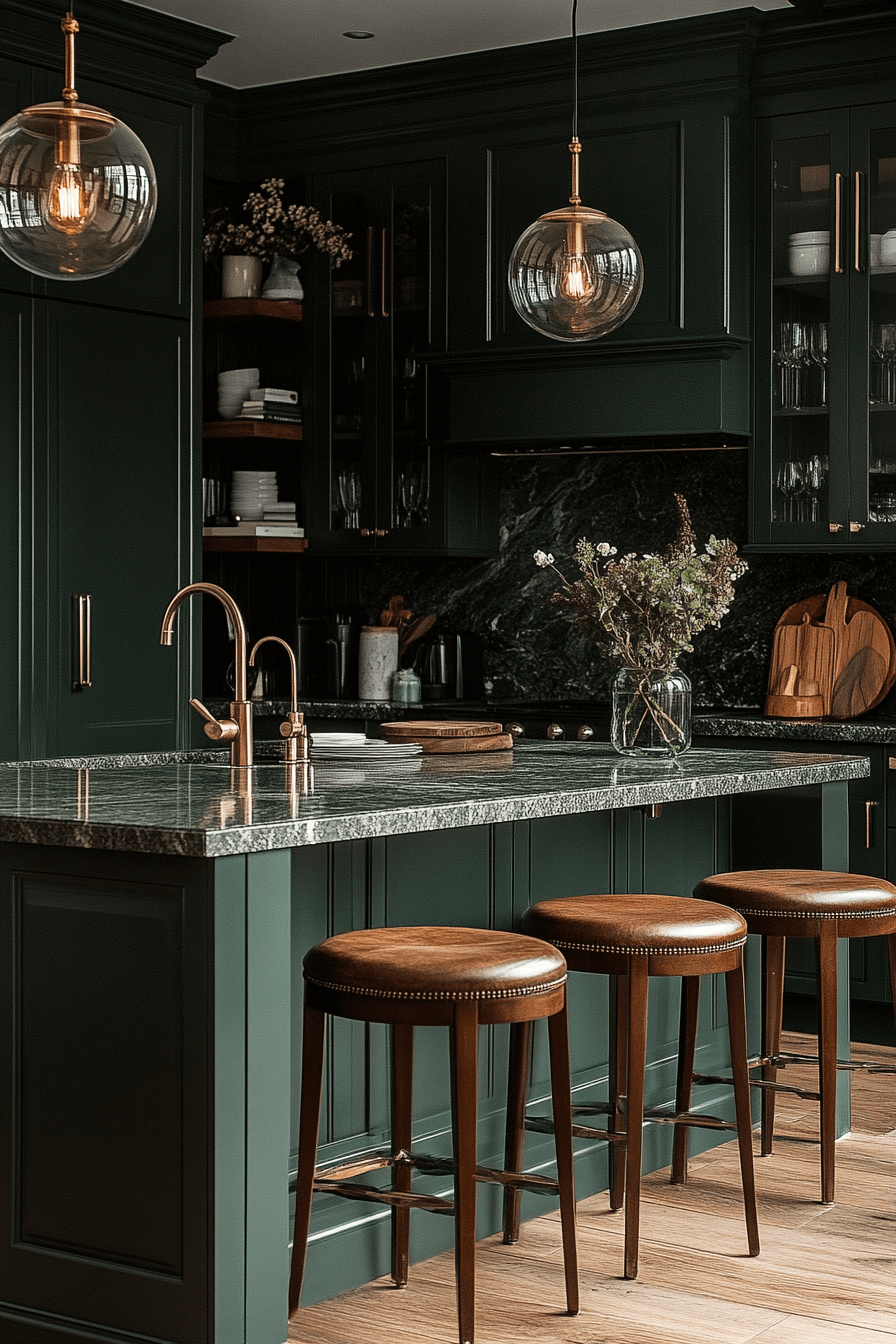 29 Dark Green Kitchen Cabinets for a Deeply Elegant Look 28 dark green kitchen cabinets