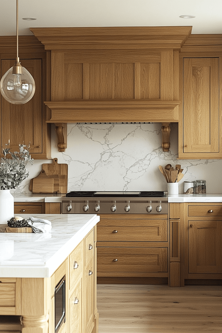 honey oak kitchen cabinets