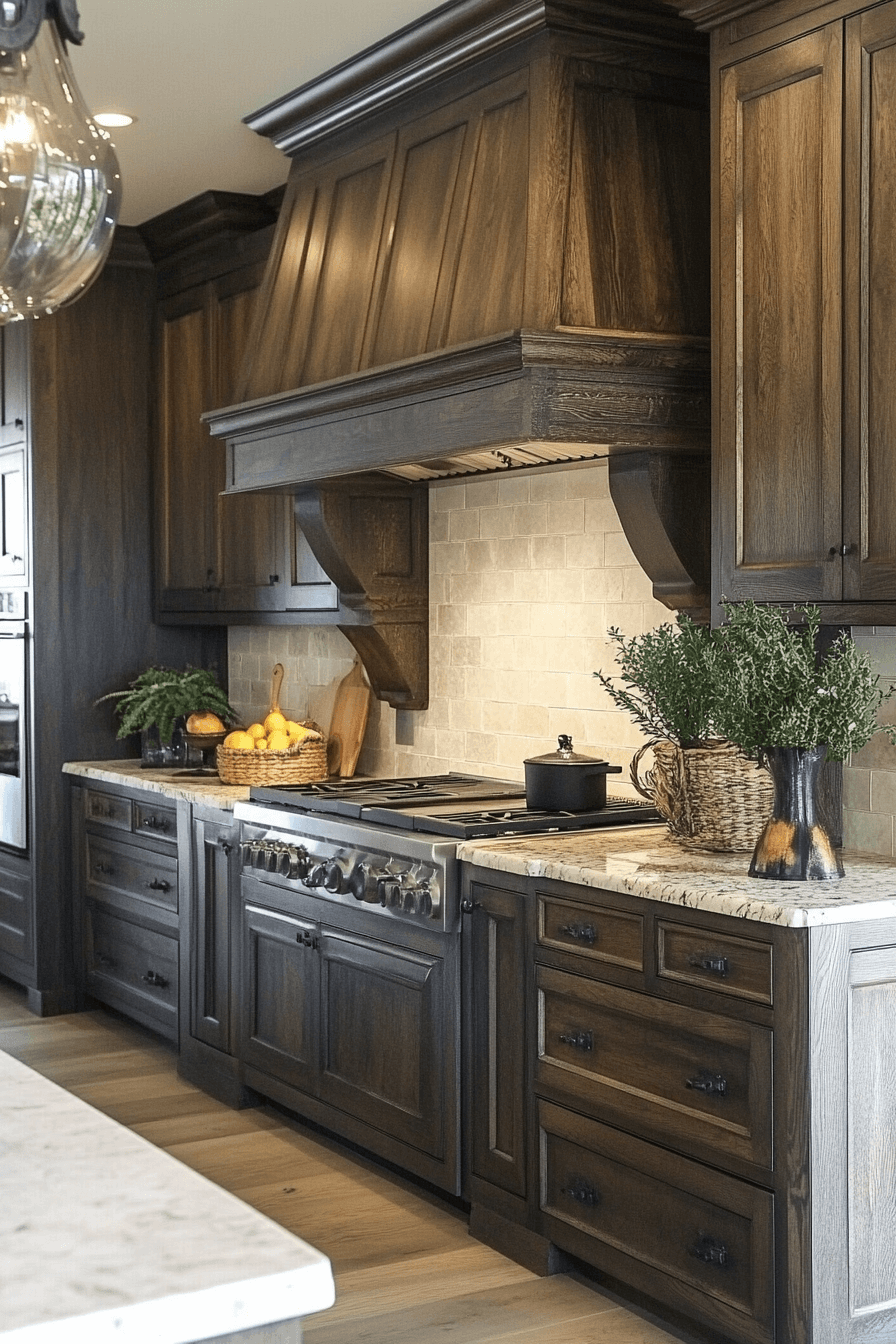 29 Dark Wood Kitchen Cabinets for a Distinguished and Elegant Kitchen 29 dark wood kitchen cabinets