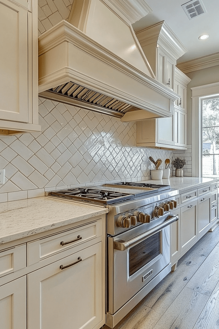 cream kitchen cabinets